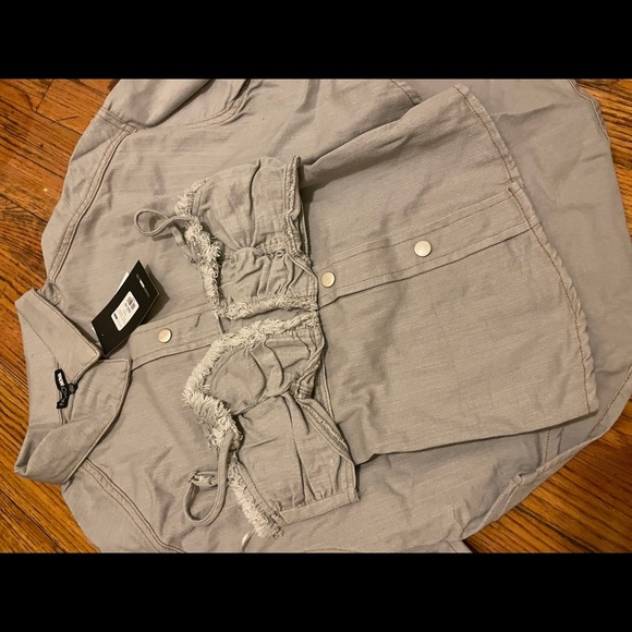 Gray denim jacket set​ - Picture 4 of 7